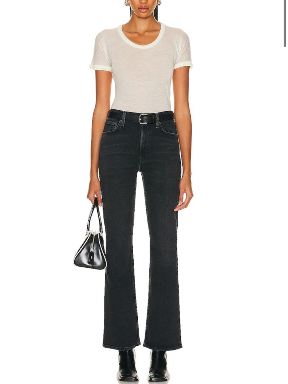 AGOLDE Nico High Rise Bootcut Black  Jeans Size 25